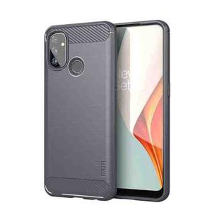 For OnePlus Nord N100 MOFI Gentleness Series Brushed Texture Carbon Fiber Soft TPU Case(Grey)