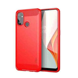 For OnePlus Nord N100 MOFI Gentleness Series Brushed Texture Carbon Fiber Soft TPU Case(Red)