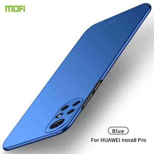 For Huawei Nova 8 Pro MOFI Frosted PC Ultra-thin Hard Case(Blue)