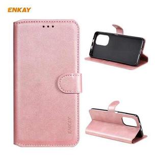 For Xiaomi Mi 11i / Poco F3 ENKAY Hat-Prince Horizontal Flip PU Leather Case with Holder & Card Slots & Wallet(Pink)