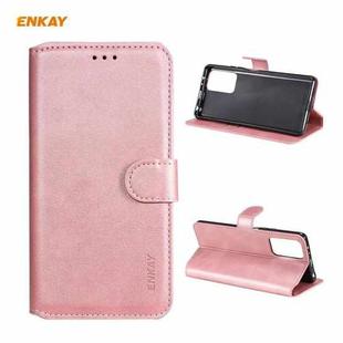 For Xiaomi Redmi Note 10 Pro / Note 10 Pro Max ENKAY Hat-Prince Horizontal Flip PU Leather Case with Holder & Card Slots & Wallet(Pink)