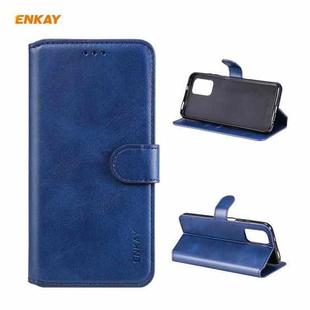 For Xiaomi Mi 11 ENKAY Hat-Prince Horizontal Flip PU Leather Case with Holder & Card Slots & Wallet(Dark Blue)
