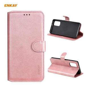 For Samsung Galaxy A32 4G ENKAY Hat-Prince Horizontal Flip PU Leather Case with Holder & Card Slots & Wallet(Pink)
