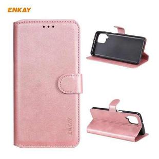 For Samsung Galaxy M62 / F62 ENKAY Hat-Prince Horizontal Flip PU Leather Case with Holder & Card Slots & Wallet(Pink)
