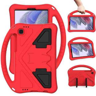 For Samsung Galaxy Tab A7 Lite 8.7(2021) T225 EVA Flat Anti Falling Protective Case Shell with Holder(Red)