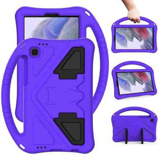 For Samsung Galaxy Tab A7 Lite 8.7(2021) T225 EVA Flat Anti Falling Protective Case Shell with Holder(Purple)