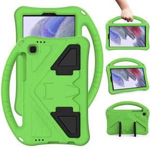 For Samsung Galaxy Tab A7 Lite 8.7(2021) T225 EVA Flat Anti Falling Protective Case Shell with Holder(Green)