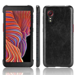 For Samsung Galaxy Xcover 5 Shockproof Litchi Texture PC + PU Case(Black)