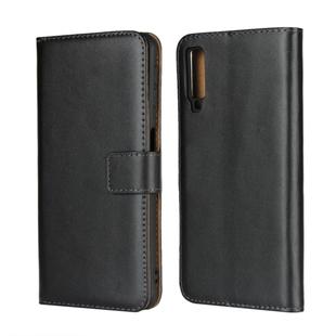 Horizontal Flip Leather Case for Galaxy A7 (2018) / A750, with Magnetic Buckle & Holder & Card Slots & Wallet(Black)