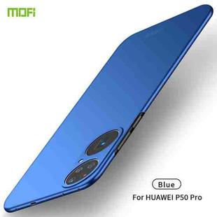 For Huawei P50 Pro MOFI Frosted PC Ultra-thin Hard Case(Blue)