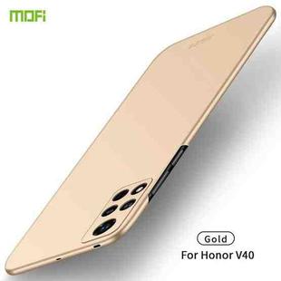 For Honor V40 MOFI Frosted PC Ultra-thin Hard Case(Gold)