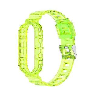 For Xiaomi Band 5 / Band 6 Transparent Case Watch Band(green)