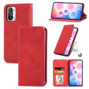 For Redmi Note 10 Pro / Note 10 Pro Max Retro Skin Feel Business Magnetic Horizontal Flip Leather Case With Holder & Card Slots & Wallet & Photo Frame(Red)