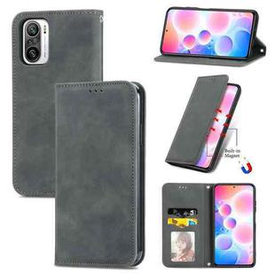 For Redmi Note 10 Pro / Note 10 Pro Max Retro Skin Feel Business Magnetic Horizontal Flip Leather Case With Holder & Card Slots & Wallet & Photo Frame(Grey)