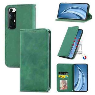 For Xiaomi Mi 10S Retro Skin Feel Business Magnetic Horizontal Flip Leather Case With Holder & Card Slots & Wallet & Photo Frame(Green)