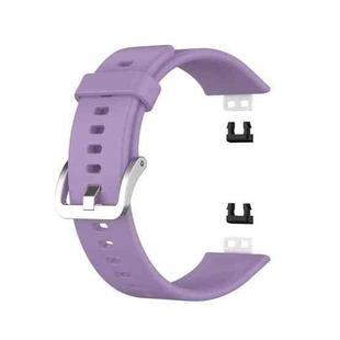 For Huawei Watch Fit TIA-B09 Silicone Watch Band(light purple)