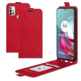 For Motorola Moto G30/G10 R64 Texture Single Vertical Flip Leather Protective Case with Card Slots & Photo Frame(Red)