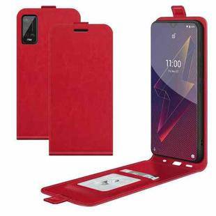 For wiko Power U20 R64 Texture Single Vertical Flip Leather Protective Case with Card Slots & Photo Frame(Red)