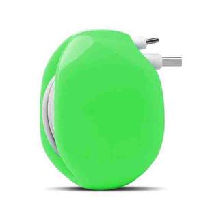 Small Headphone Earphone Wire Winder Data Cable Storage Box(Green)