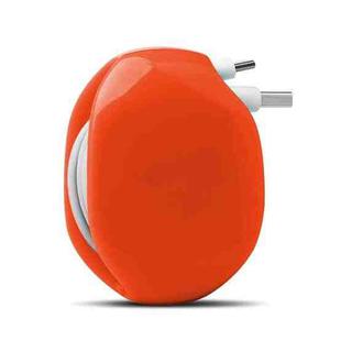 Small Headphone Earphone Wire Winder Data Cable Storage Box(Orange)