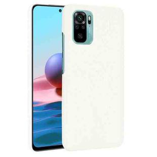 For Xiaomi Redmi Note 10 4G/Note 10S Shockproof Crocodile Texture PC + PU Case(White)