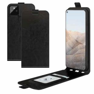 For Google Pixel 5A R64 Texture Single Vertical Flip Leather Protective Case with Card Slots & Photo Frame(Black)