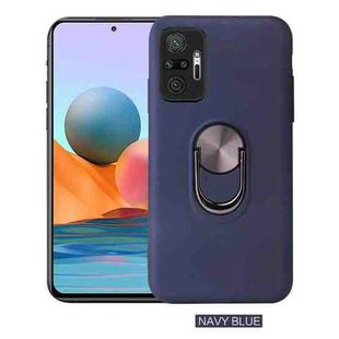 For Xiaomi Redmi Note 10 Pro / Note 10 Pro Max 360 Rotary Multifunctional Stent PC+TPU Case with Magnetic Invisible Holder(Navy Blue)