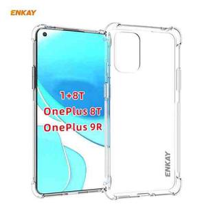 For OnePlus 9R ENKAY Hat-Prince Clear TPU Shockproof Case Soft Anti-slip Cover