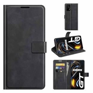 For OPPO Realme GT 5G/Realme Q3 Pro 5G Retro Calf Pattern Buckle Horizontal Flip Leather Case with Holder & Card Slots & Wallet(Black)