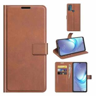 For Motorola Moto G50 Retro Calf Pattern Buckle Horizontal Flip Leather Case with Holder & Card Slots & Wallet(Light Brown)