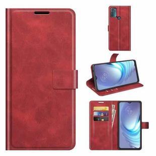 For Motorola Moto G50 Retro Calf Pattern Buckle Horizontal Flip Leather Case with Holder & Card Slots & Wallet(Red)