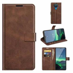 For Nokia 1.4 Retro Calf Pattern Buckle Horizontal Flip Leather Case with Holder & Card Slots & Wallet(Dark Brown)