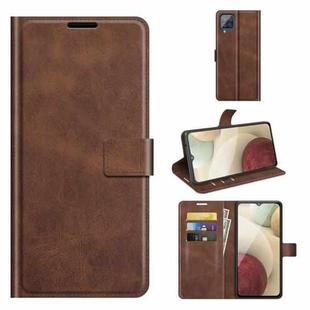 For Samsung Galaxy A22 4G Retro Calf Pattern Buckle Horizontal Flip Leather Case with Holder & Card Slots & Wallet(Dark Brown)