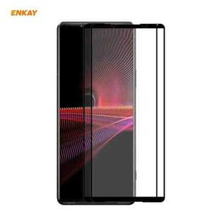 For Sony Xperia 1 III 2 PCS ENKAY Hat-Prince Full Glue 0.26mm 9H 2.5D Tempered Glass Full Coverage Film