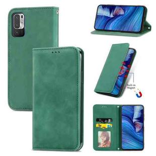 For Xiaomi Redmi Note10 5G Retro Skin Feel Business Magnetic Horizontal Flip Leather Case With Holder & Card Slots & Wallet & Photo Frame(Green)