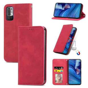 For Xiaomi Redmi Note10 5G Retro Skin Feel Business Magnetic Horizontal Flip Leather Case With Holder & Card Slots & Wallet & Photo Frame(Red)