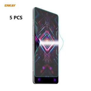 For Redmi K40 Gaming 5 PCS ENKAY Hat-Prince Full Glue Full Coverage Screen Protector Explosion-proof Hydrogel Film