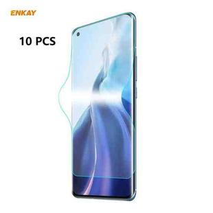 For Xiaomi Mi 11 Ultra 10 PCS ENKAY Hat-Prince Full Glue Full Coverage Screen Protector Explosion-proof Hydrogel Film