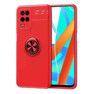 For OPPO Realme V13 5G Metal Ring Holder 360 Degree Rotating TPU Case(Red+Red)