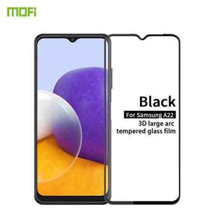 For Samsung Galaxy A22 5G MOFI 9H 3D Explosion-proof Curved Screen Tempered Glass Film(Black)
