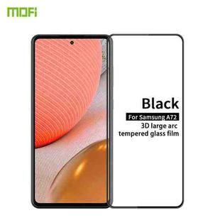 For Samsung Galaxy A72 4G/5G MOFI 9H 3D Explosion-proof Curved Screen Tempered Glass Film(Black)