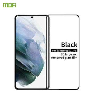 For Samsung Galaxy S21 FE MOFI 9H 3D Explosion-proof Curved Screen Tempered Glass Film(Black)