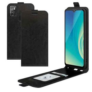 For ZTE Blade A7S 2020 R64 Texture Single Vertical Flip Leather Protective Case with Card Slots & Photo Frame(Black)