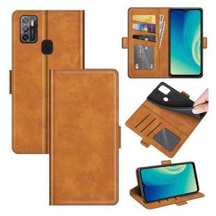 For ZTE Blade A7S 2020 Dual-side Magnetic Buckle Horizontal Flip Leather Case with Holder & Card Slots & Wallet(Yellow)