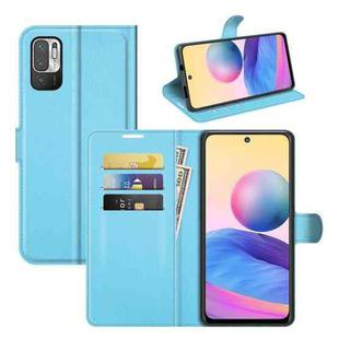 For Xiaomi Redmi Note 10 5G Litchi Texture Horizontal Flip Protective Case with Holder & Card Slots & Wallet(Blue)
