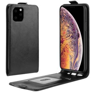 For iPhone 11 Pro Max Crazy Horse Vertical Flip Leather Protective Case  (black)