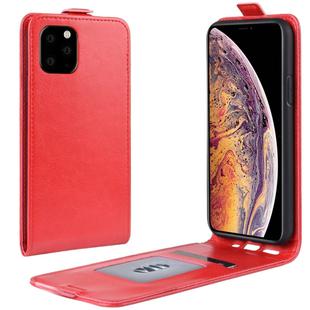 For iPhone 11 Pro Max Crazy Horse Vertical Flip Leather Protective Case (red)