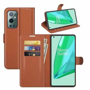 For OnePlus 9 Pro Litchi Texture Horizontal Flip Protective Case with Holder & Card Slots & Wallet(Brown)