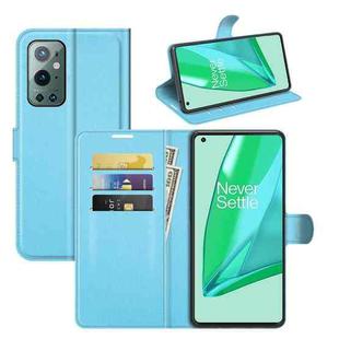 For OnePlus 9 Pro Litchi Texture Horizontal Flip Protective Case with Holder & Card Slots & Wallet(Blue)