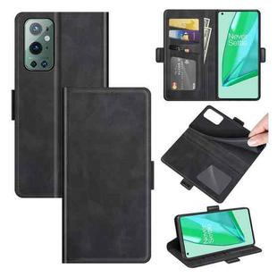 For OnePlus 9 Pro Dual-side Magnetic Buckle Horizontal Flip Leather Case with Holder & Card Slots & Wallet(Black)